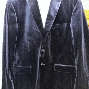 Luxurious Vinci philosophy velvet Sport Coat in Deep navy blue